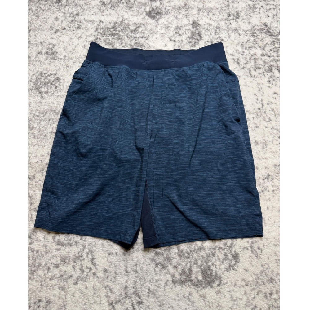 LULULEMON Blue T.H.E. Short Shorts Heathered Navy Liner Men's Size Medium